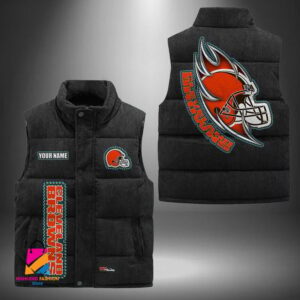 Cleveland Browns NFL Style Sleeveless Puffer Jacket For Fans