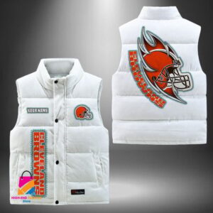 Cleveland Browns NFL Style Sleeveless Puffer Jacket For Fans