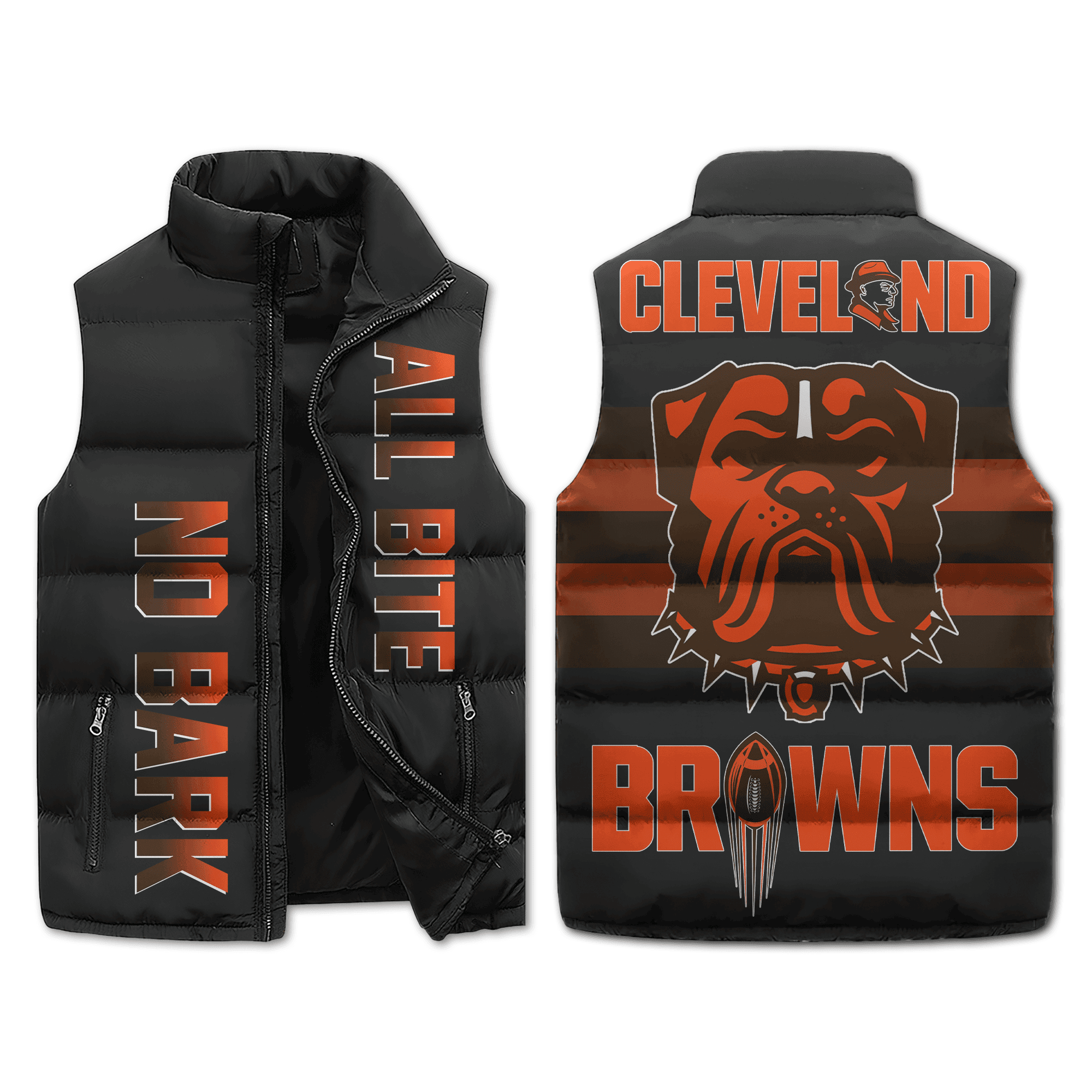 Cleveland Browns NFL Style Sleeveless Puffer Jacket For Fans