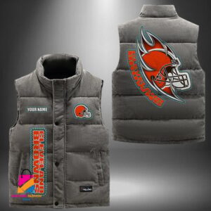 Cleveland Browns NFL Style Sleeveless Puffer Jacket For Fans