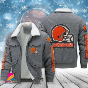 Cleveland Browns NFL Style Thermal Cotton Jacket Prim For Fans