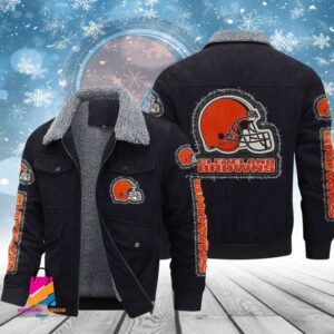 Cleveland Browns NFL Style Thermal Cotton Jacket Prim For Fans