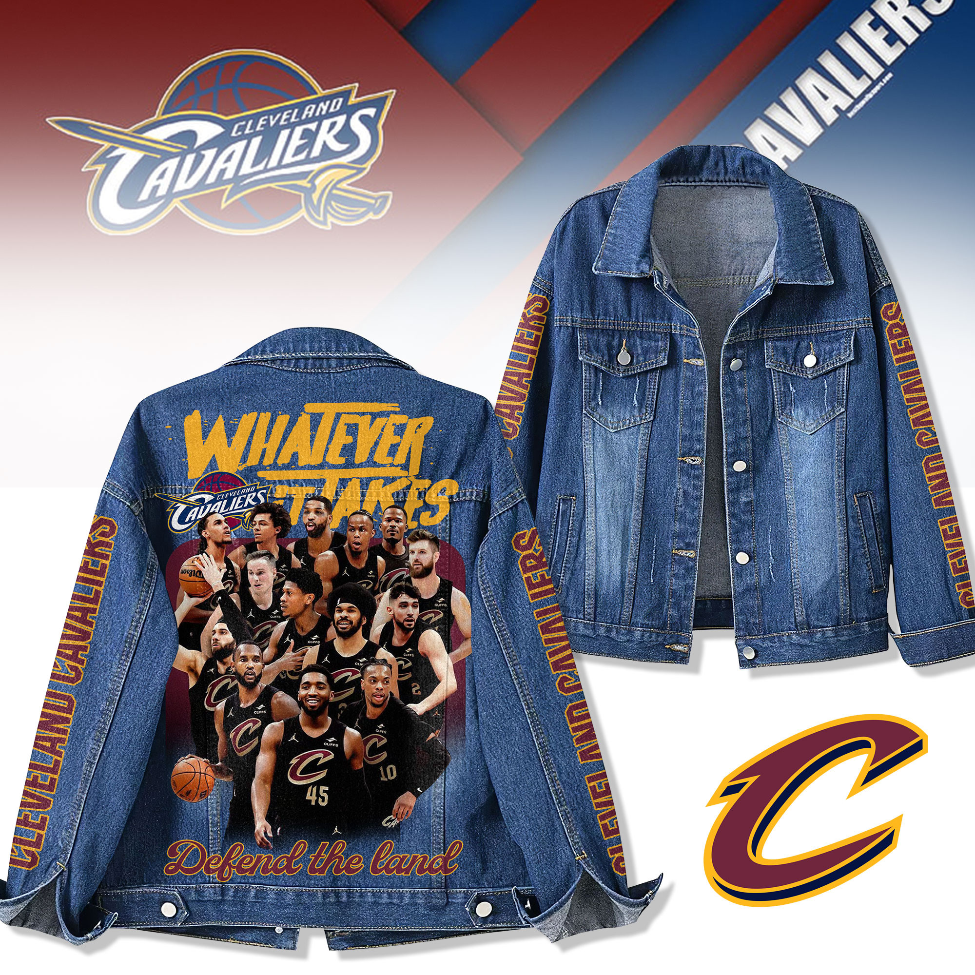 Cleveland Cavaliers NBA Denim Jacket Gift For Fans
