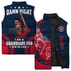 Cleveland Guardians MLB Style Sleeveless Puffer Jacket For Fans