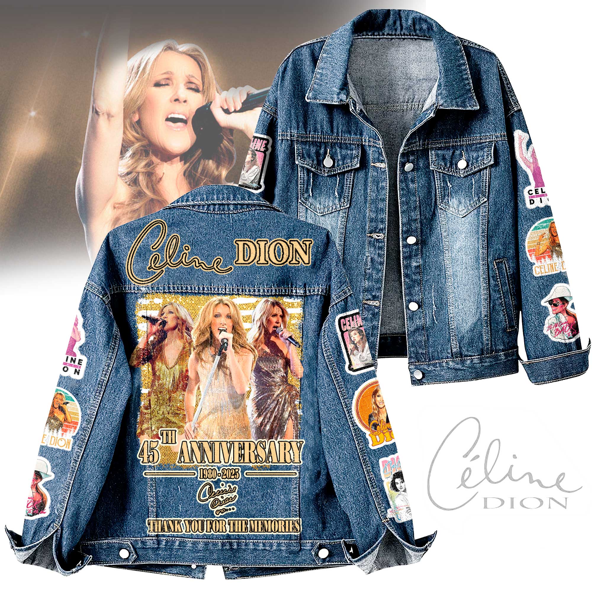 Céline Dion Music Denim Jacket Gift For Fans