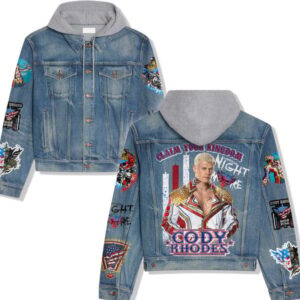 Cody Rhodes WWE Style Hooded Denim Jacket For Fans