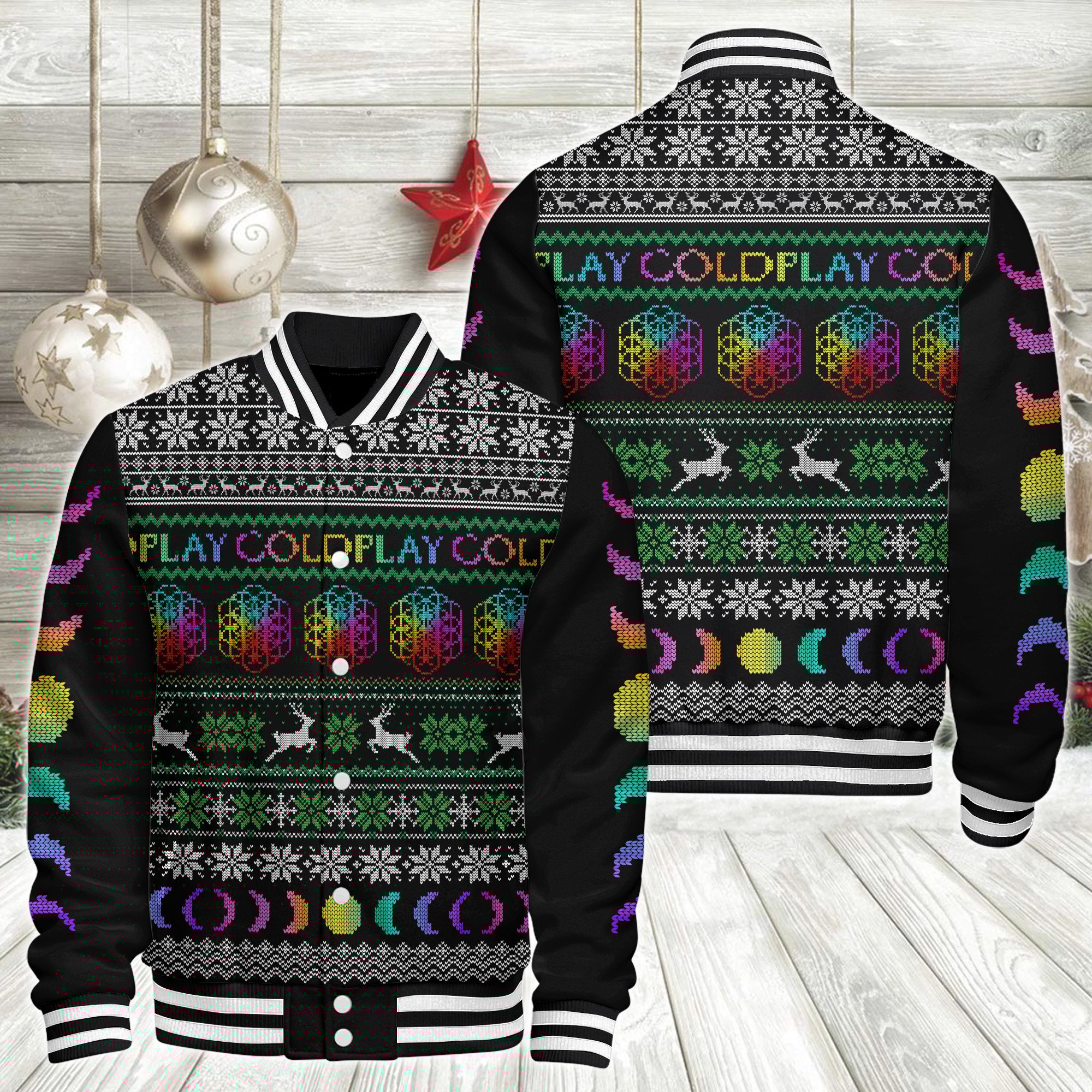 COLDPLAY x Chrismast Music Style Baseball Jacket For Fans