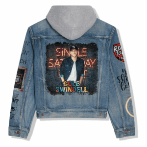 Cole Swindell Music Style Hooded Denim Jacket For Fans
