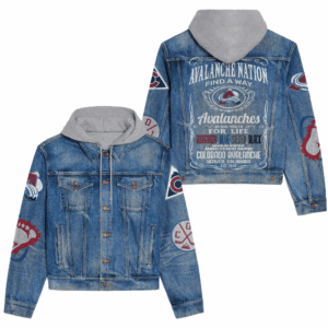 Colorado Avalanche NHL Style Hooded Denim Jacket For Fans