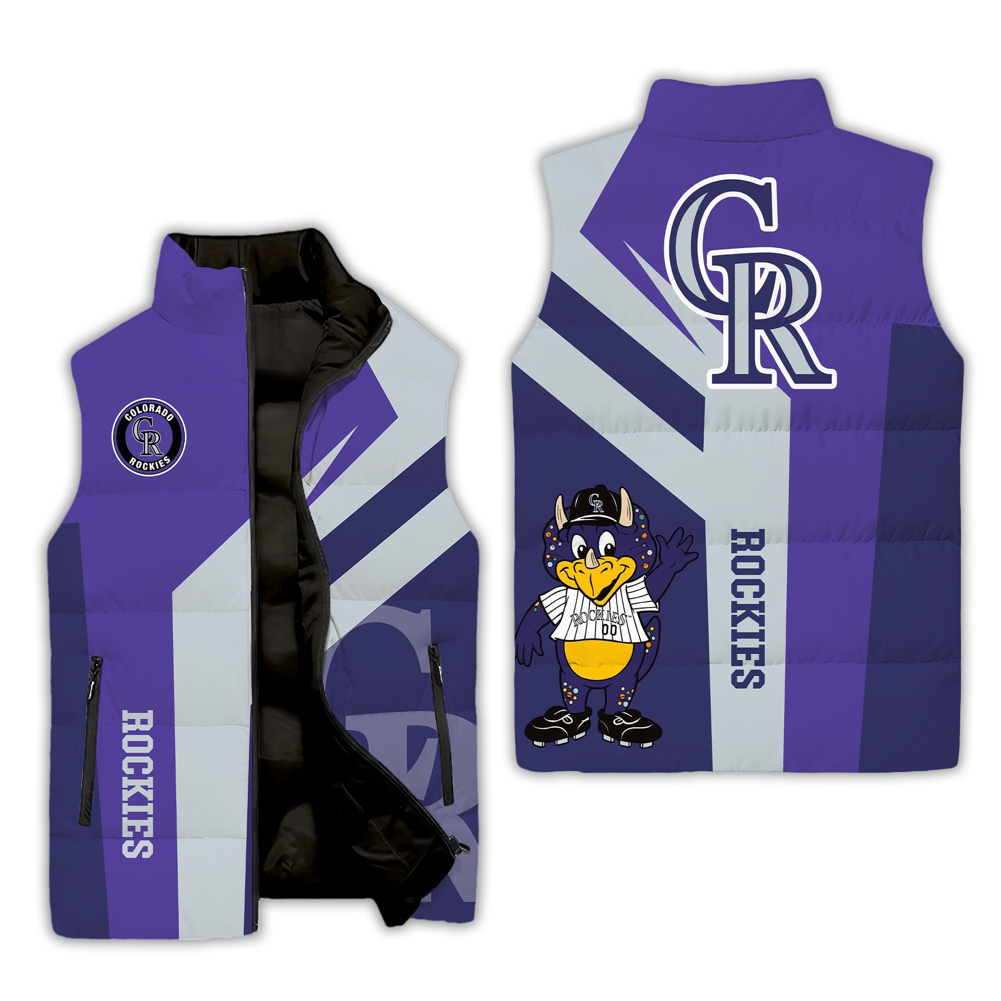 Colorado Rockies MLB Style Sleeveless Puffer Jacket For Fans