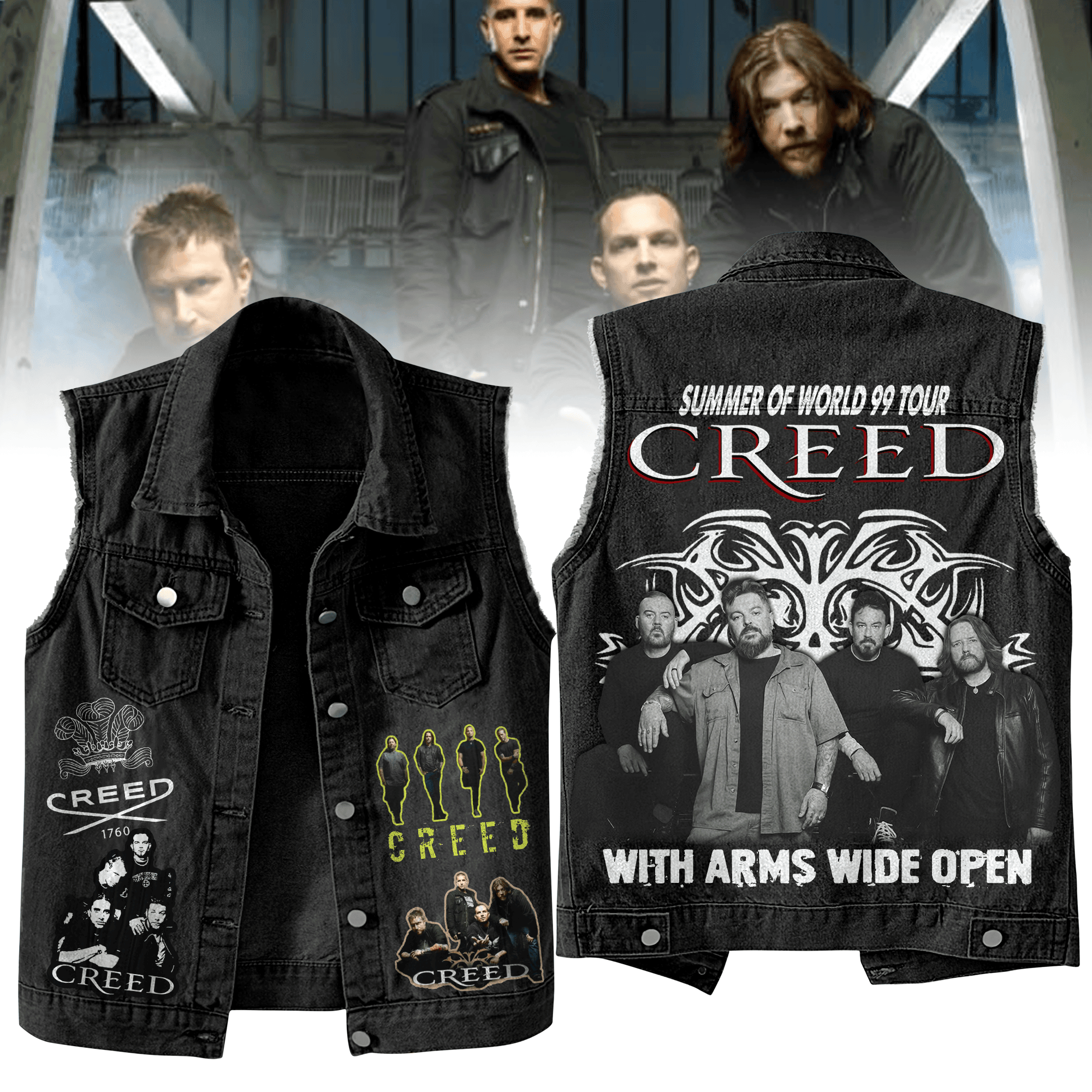 Creed Band Music Style Sleeveless Jacket For Fans