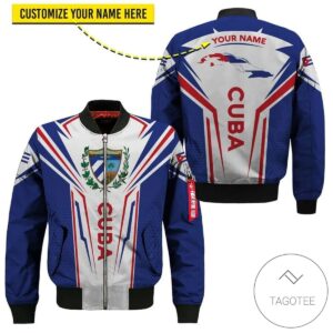 Cuba Map Style Bomber Jacket For Fans