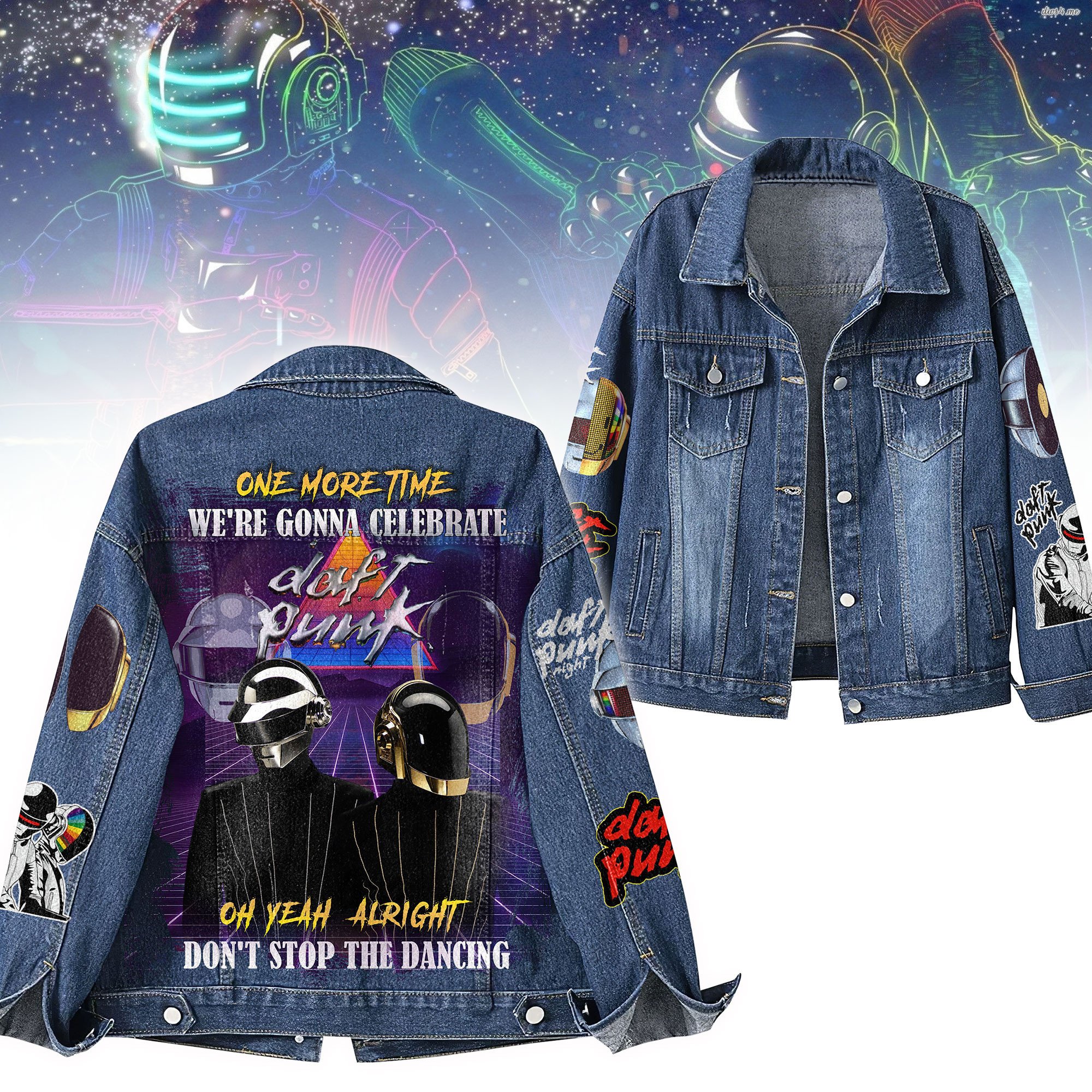 Daft Punk Music Denim Jacket Gift For Fans