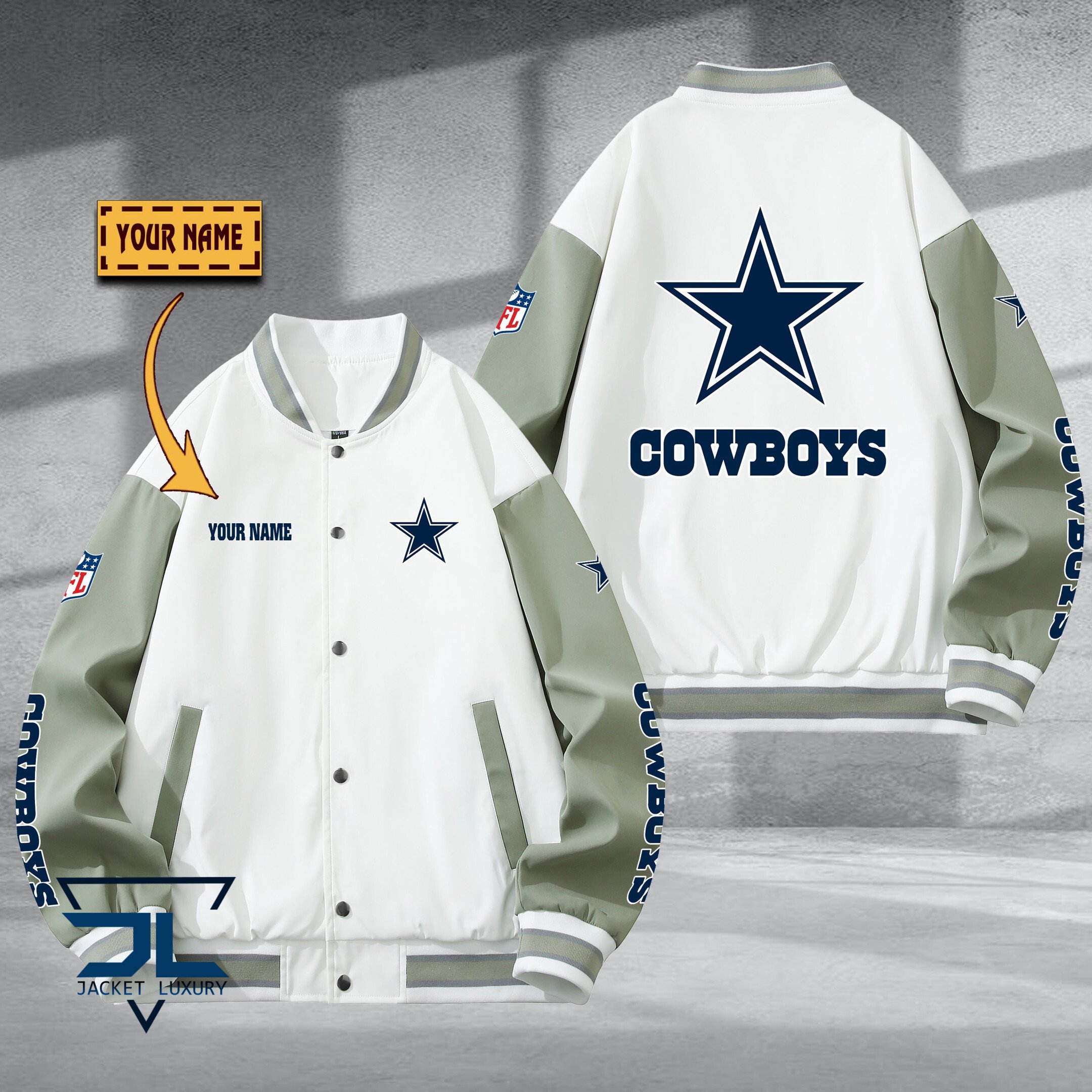 Dallas Cowboy NFL Style Baseball Jacket For Fan