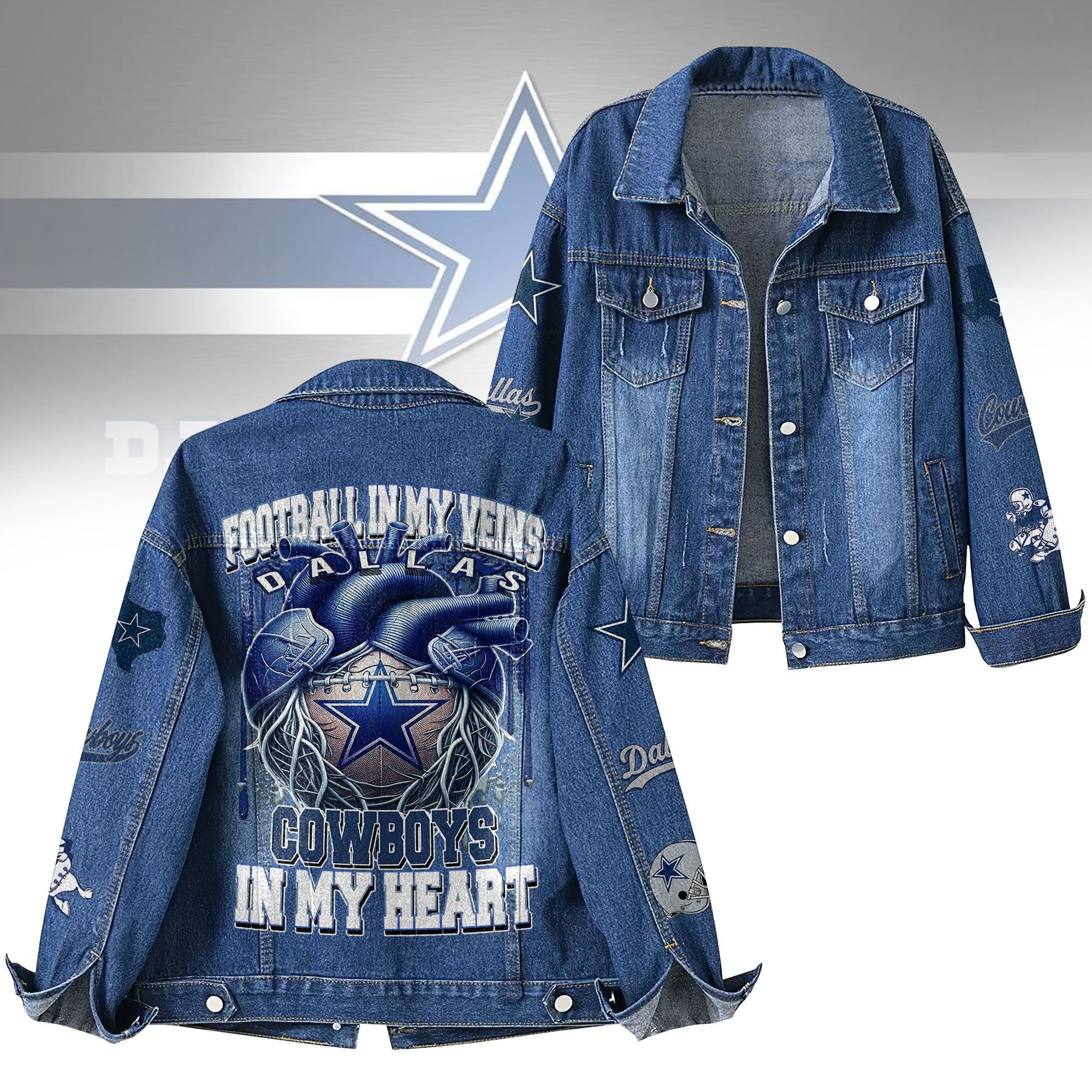 Dallas Cowboys NFL Denim Jacket Gift For Fans