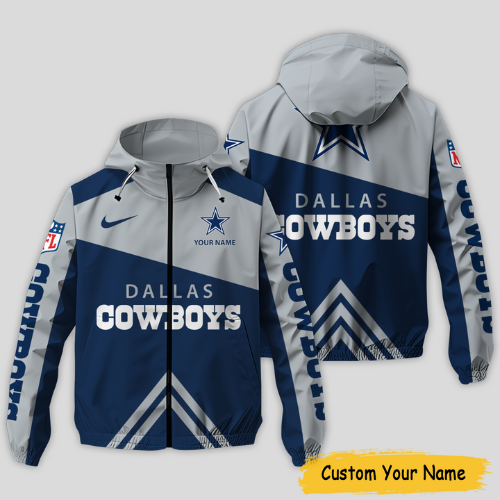 Dallas Cowboys NFL Personalized Style Windbreaker Jacket For Fans