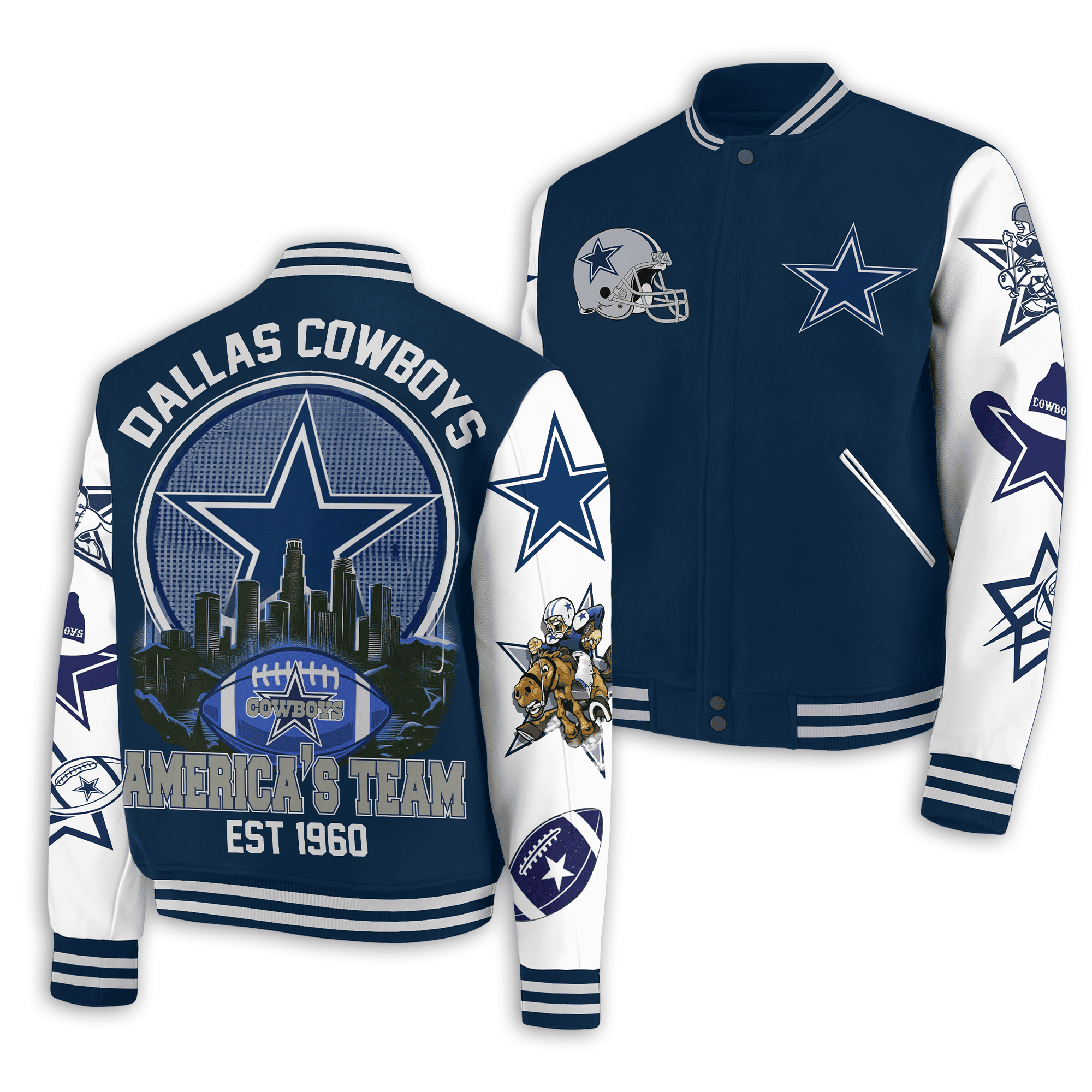 Dallas Cowboys NFL Style Baseball Jacket For Fans