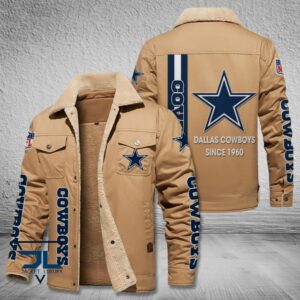 Dallas Cowboys NFL Style Fleece Thermal Cotton Jacket For Fans