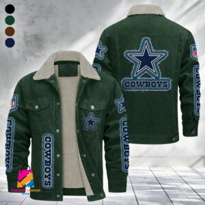 Dallas Cowboys NFL Style Fleece Thermal Cotton Jacket For Fans