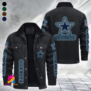 Dallas Cowboys NFL Style Fleece Thermal Cotton Jacket For Fans