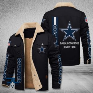 Dallas Cowboys NFL Style Fleece Thermal Cotton Jacket For Fans