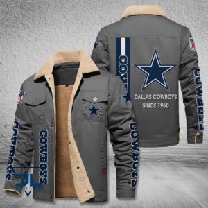 Dallas Cowboys NFL Style Fleece Thermal Cotton Jacket For Fans