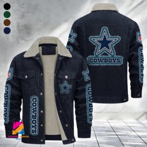 Dallas Cowboys NFL Style Fleece Thermal Cotton Jacket For Fans