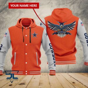 Dallas Cowboys NFL Style Hooded Baseball Jacket For Fan