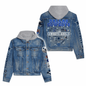Dallas Cowboys NFL Style Hooded Denim Jacket For Fans