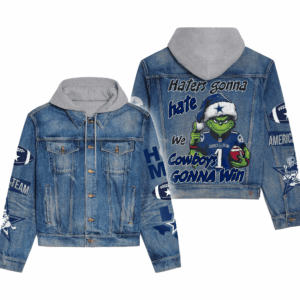 Dallas Cowboys NFL Style Hooded Denim Jacket For Fans