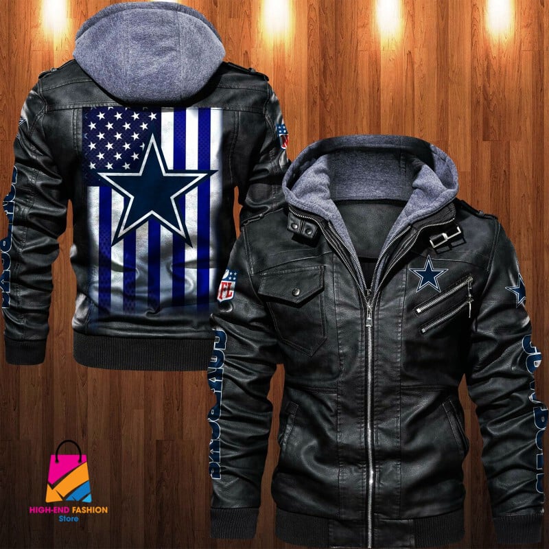 Dallas Cowboys NFL Style Leather Jacket For Fan