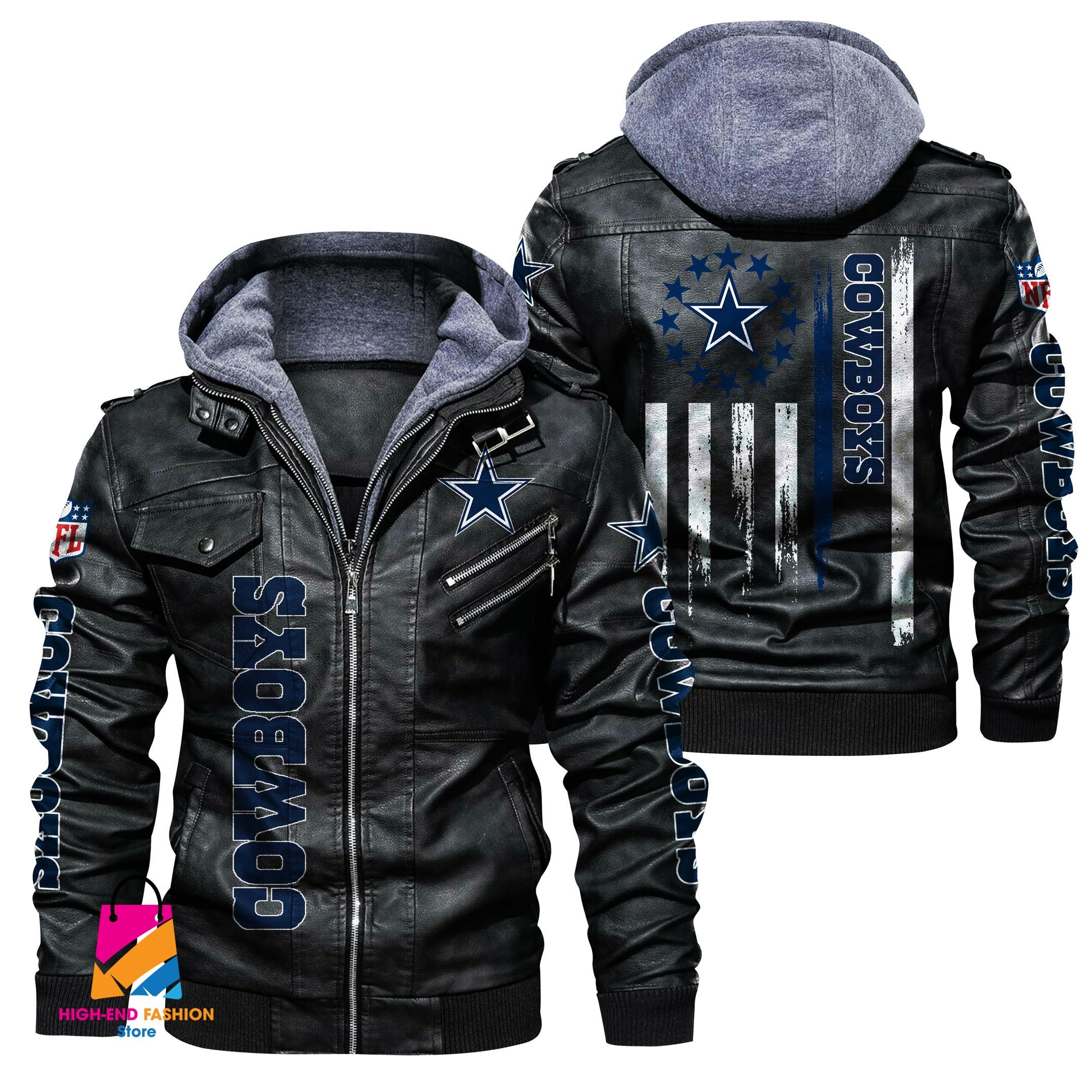 Dallas Cowboys NFL Style Leather Jacket For Fan