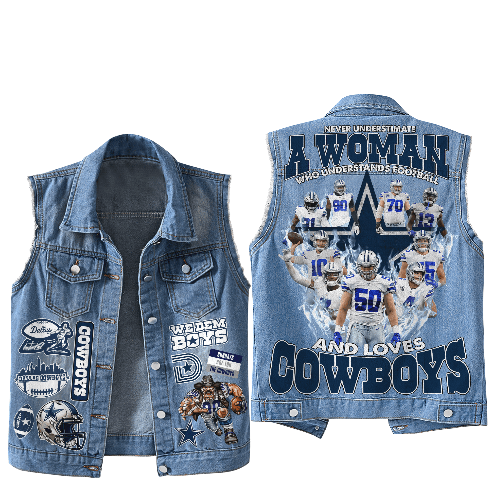 Dallas Cowboys NFL Style Sleeveless Jacket For Fans