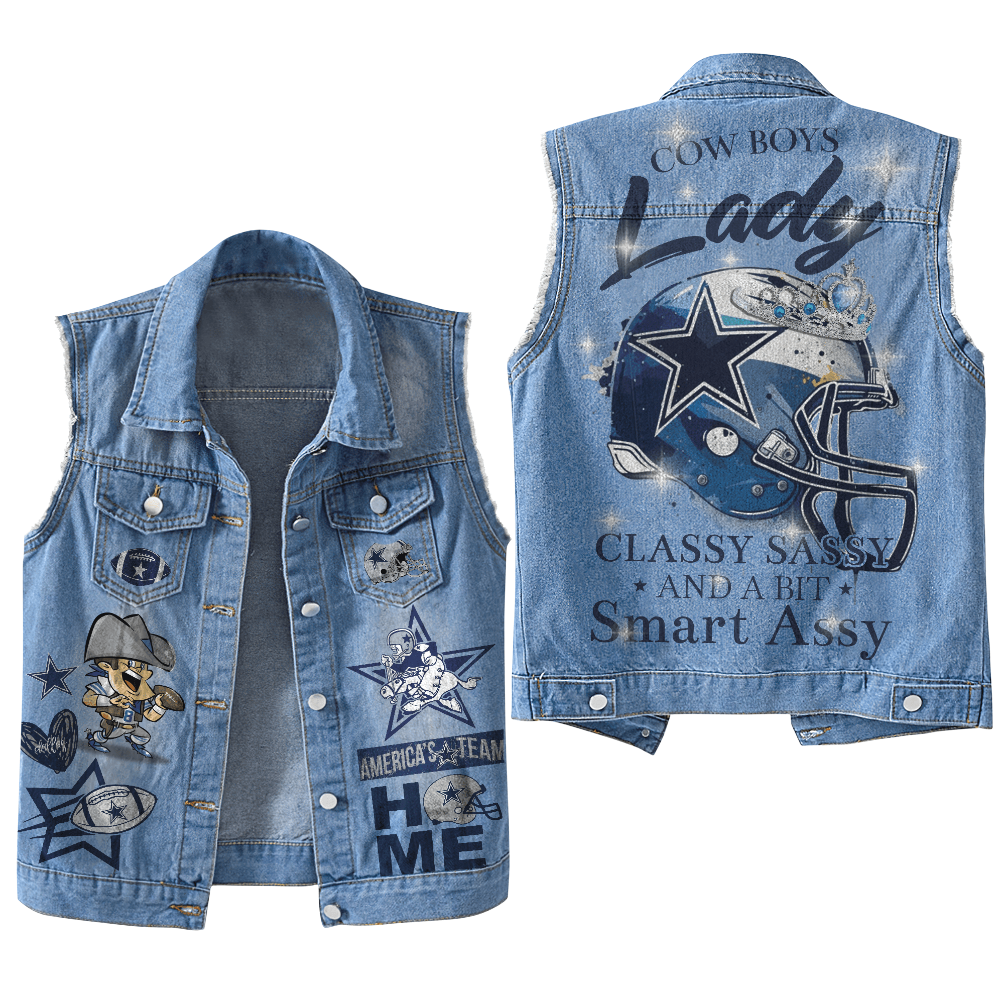 Dallas Cowboys NFL Style Sleeveless Jacket For Fans