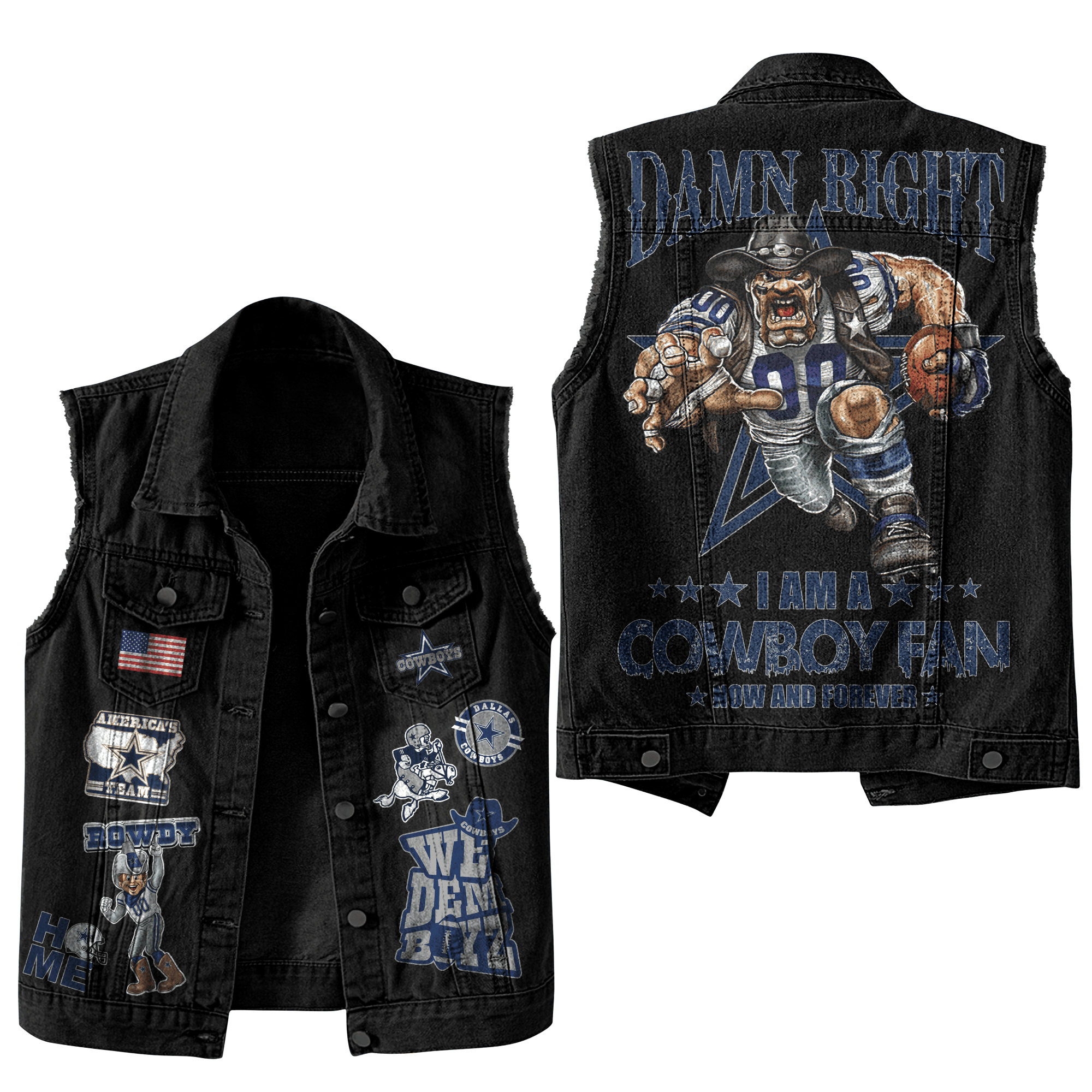 Dallas Cowboys NFL Style Sleeveless Jacket For Fans