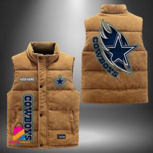 Dallas Cowboys NFL Style Sleeveless Puffer Jacket For Fans