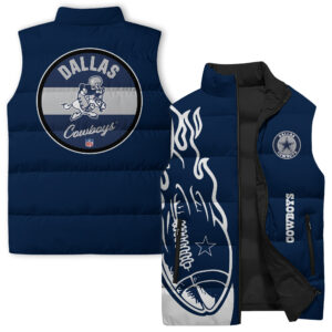 Dallas Cowboys NFL Style Sleeveless Puffer Jacket For Fans