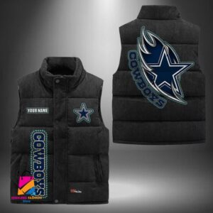 Dallas Cowboys NFL Style Sleeveless Puffer Jacket For Fans
