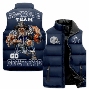 Dallas Cowboys NFL Style Sleeveless Puffer Jacket For Fans