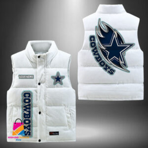 Dallas Cowboys NFL Style Sleeveless Puffer Jacket For Fans