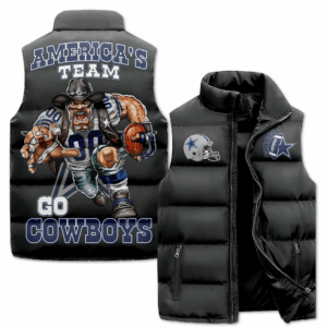 Dallas Cowboys NFL Style Sleeveless Puffer Jacket For Fans