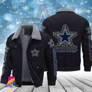 Dallas Cowboys NFL Style Thermal Cotton Jacket Prim For Fans
