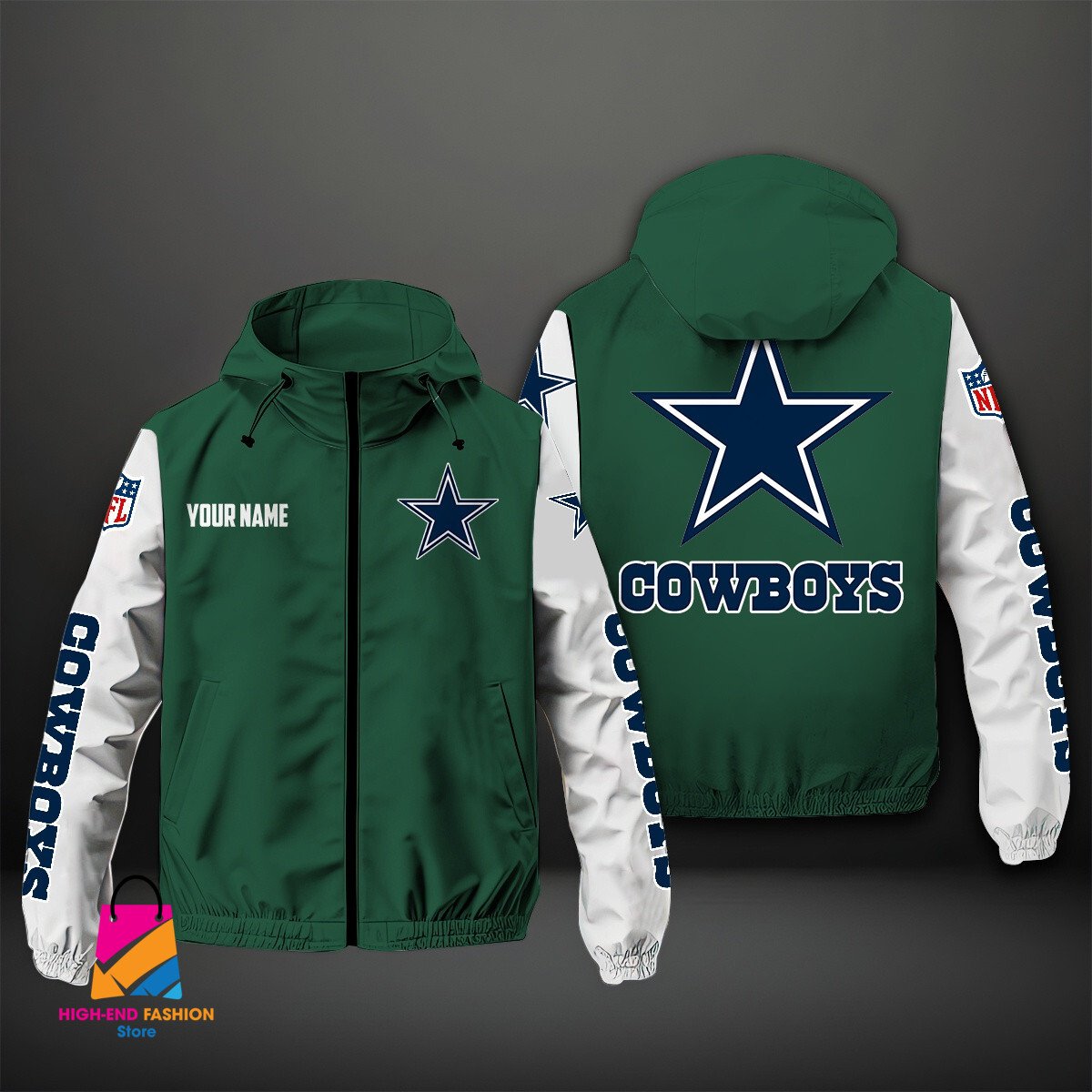 Dallas Cowboys NFL Style Windbreaker Jacket For Fans
