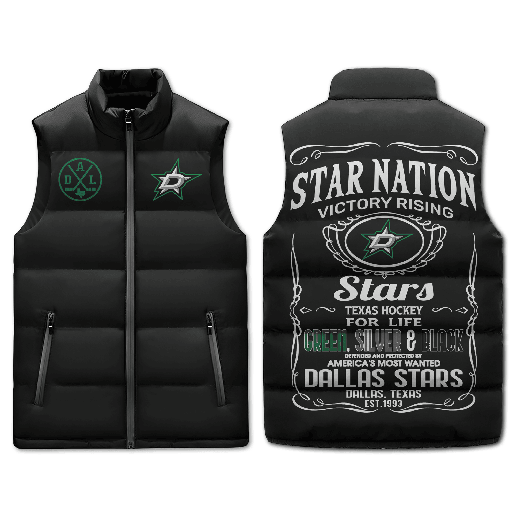 Dallas Stars NHL Style Sleeveless Puffer Jacket For Fans