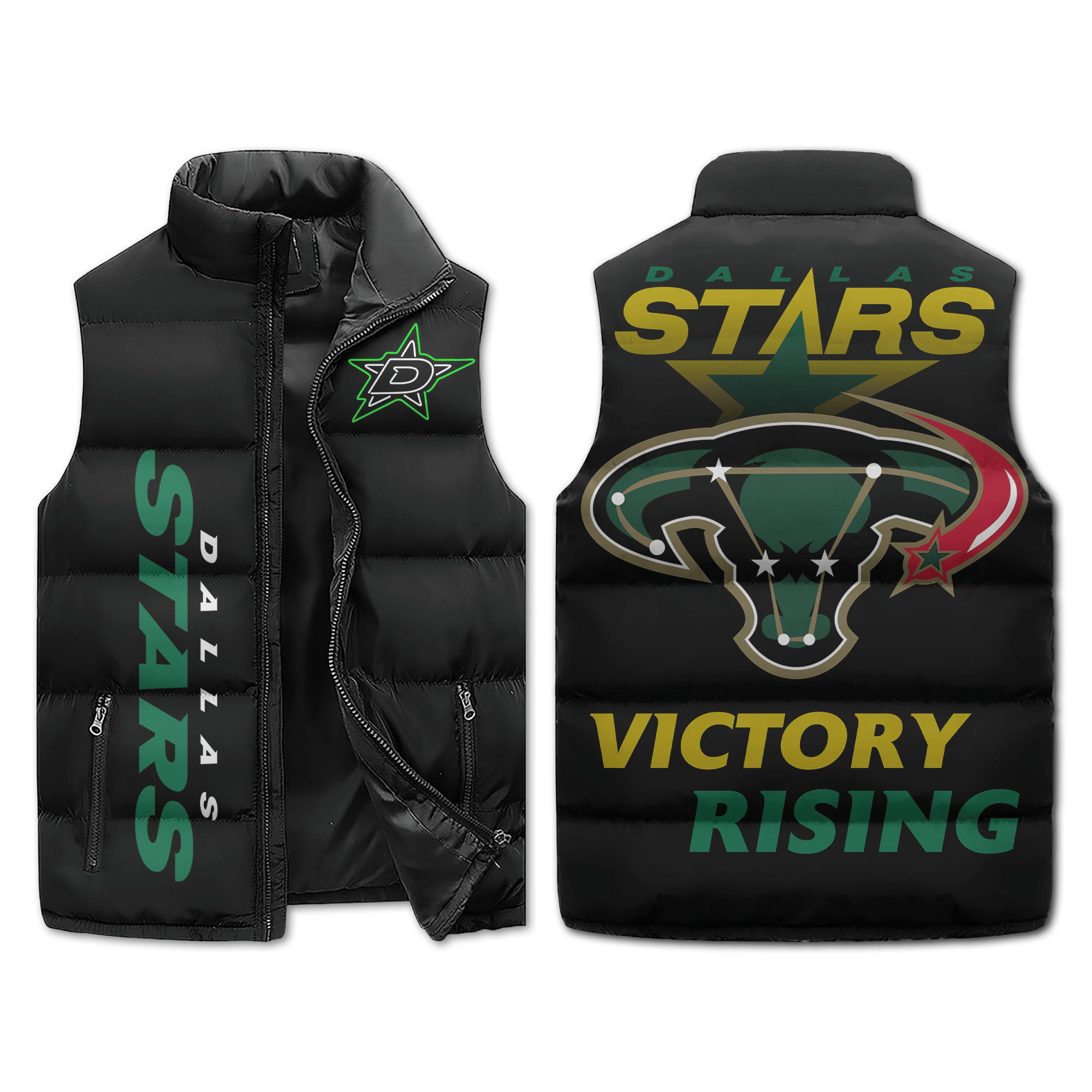 Dallas Stars NHL Style Sleeveless Puffer Jacket For Fans