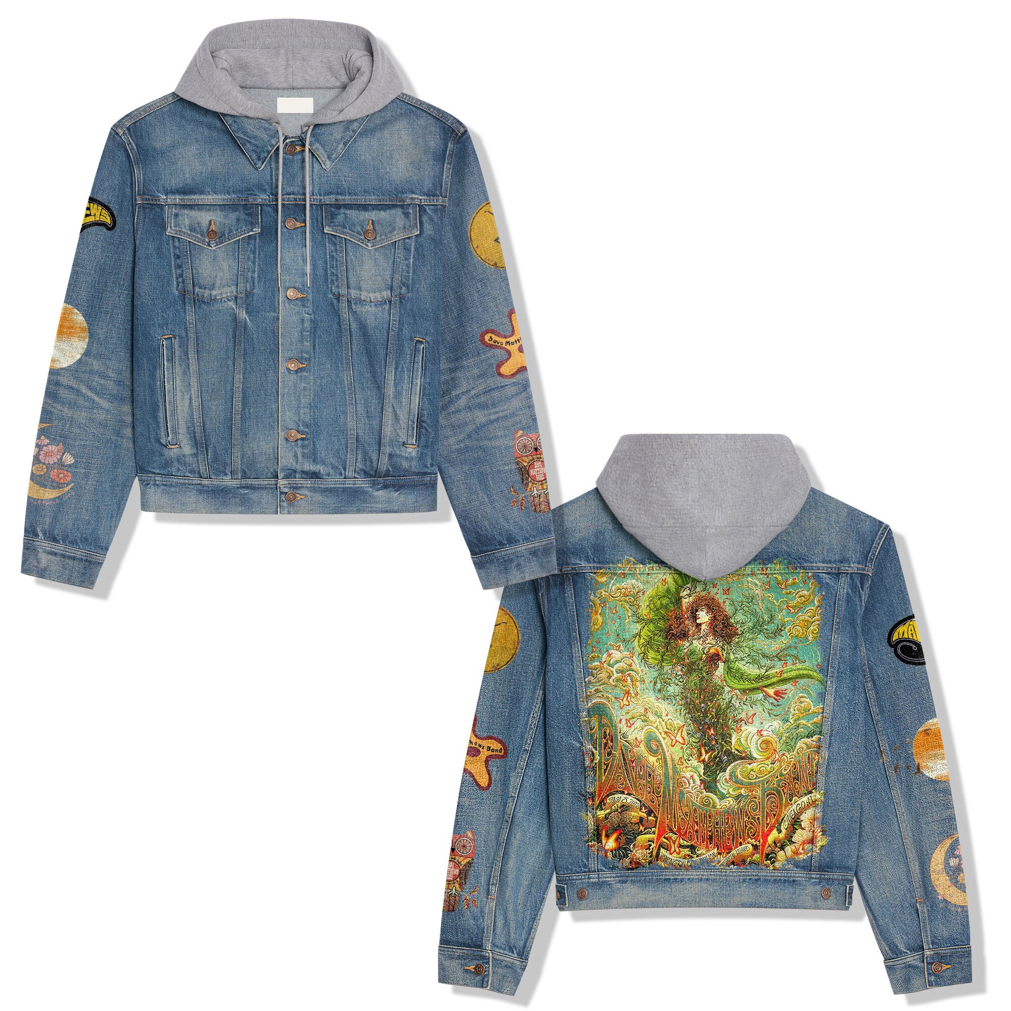 Dave Matthews Band Music Style Hooded Denim Jacket For Fans