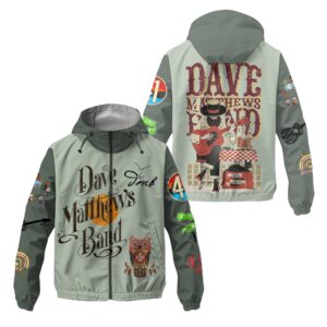 Dave Matthews Band Music Style Windbreaker Jacket For Fans