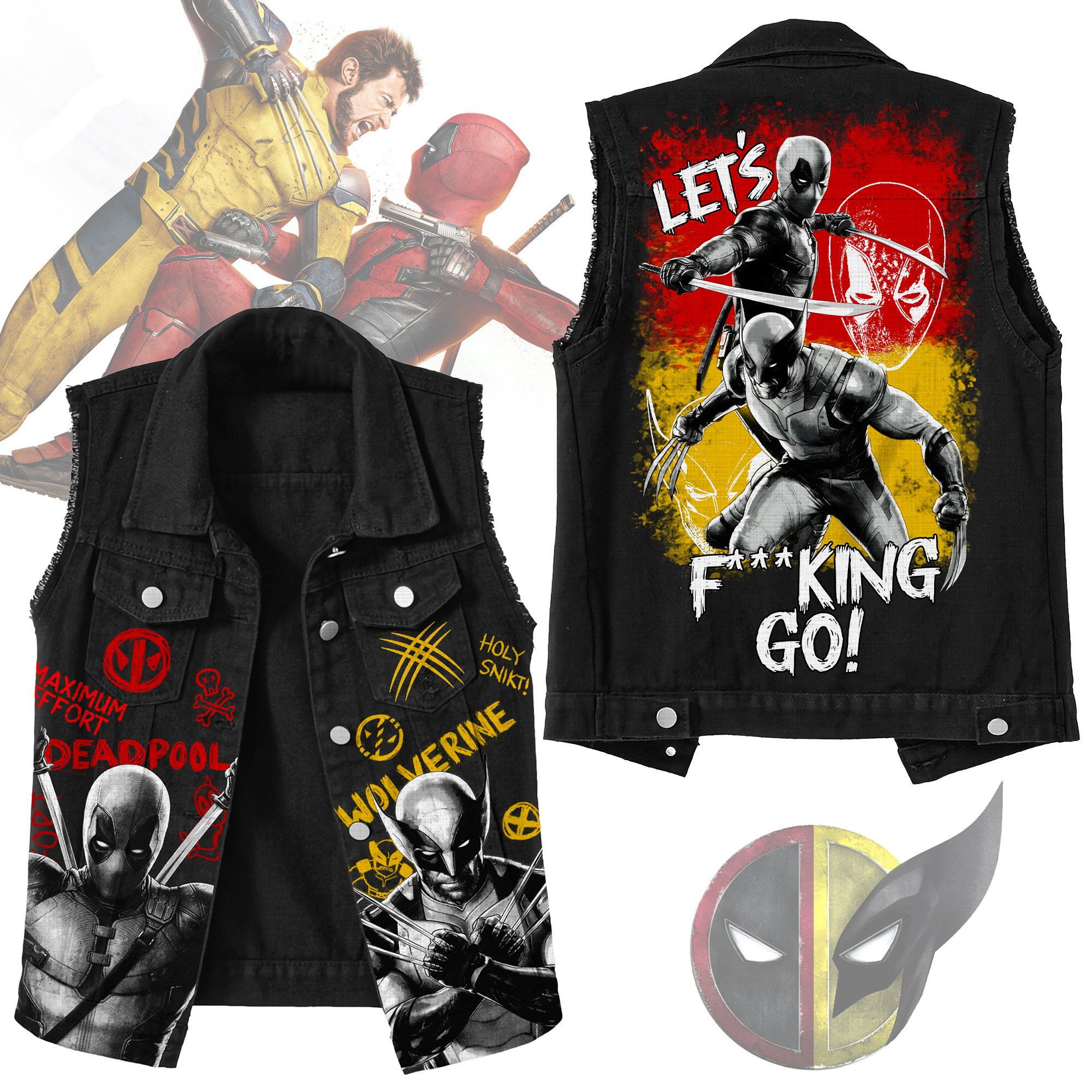 Deadpool Movies Style Sleeveless Jacket For Fans