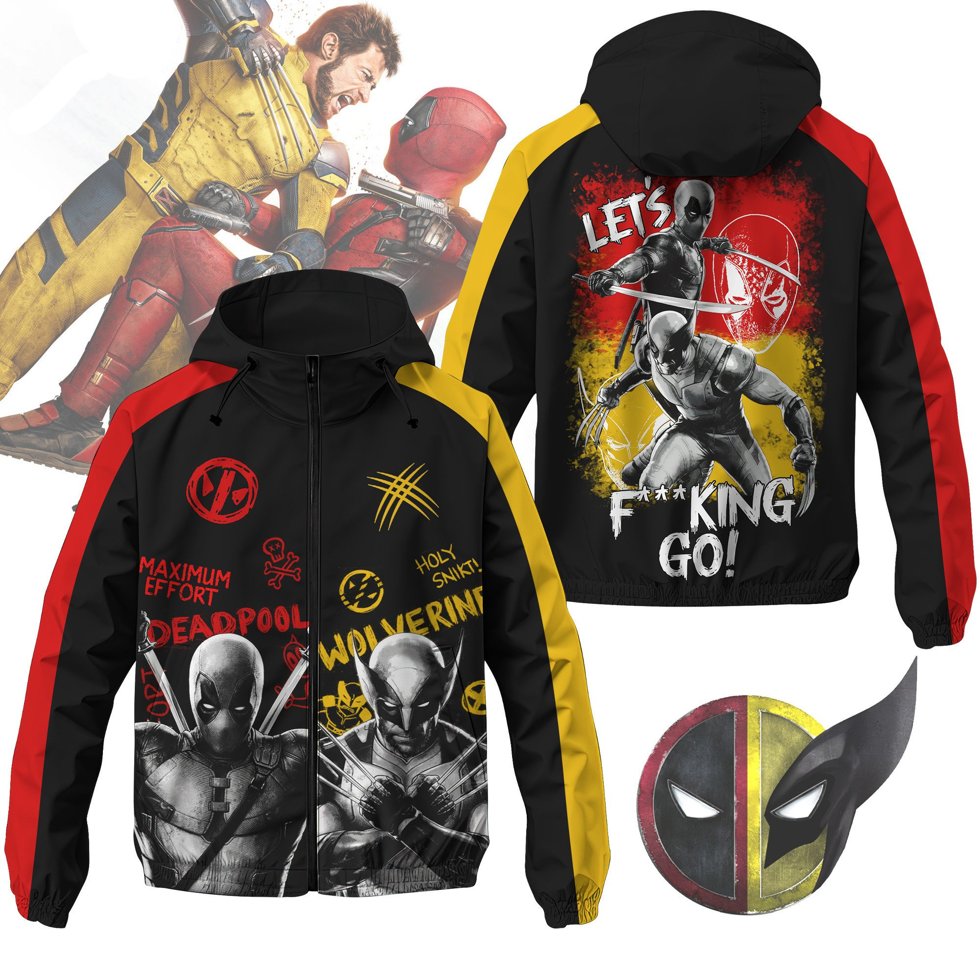 Deadpool Movies Style Windbreaker Jacket For Fans
