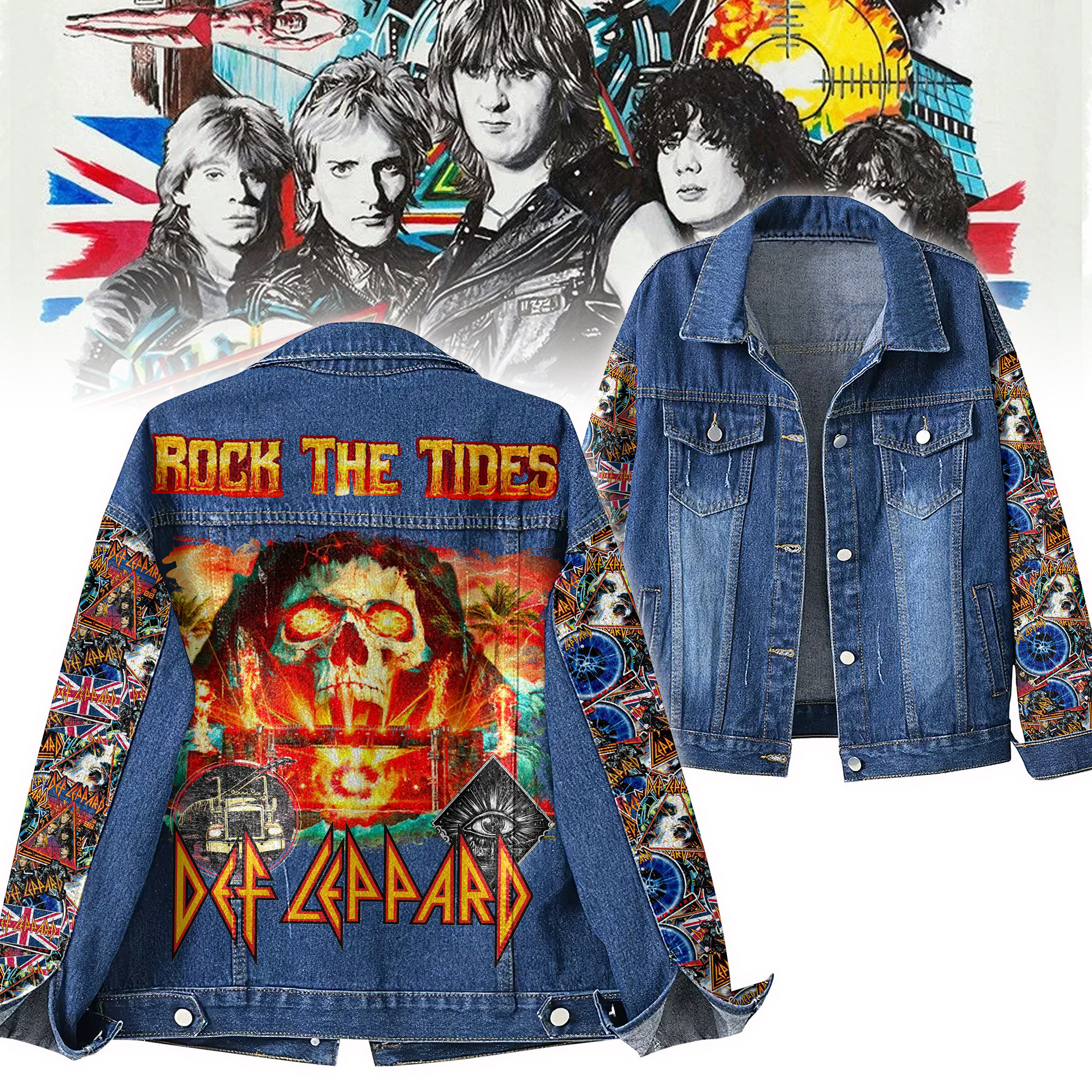 Def Leppard Music Denim Jacket Gift For Fans